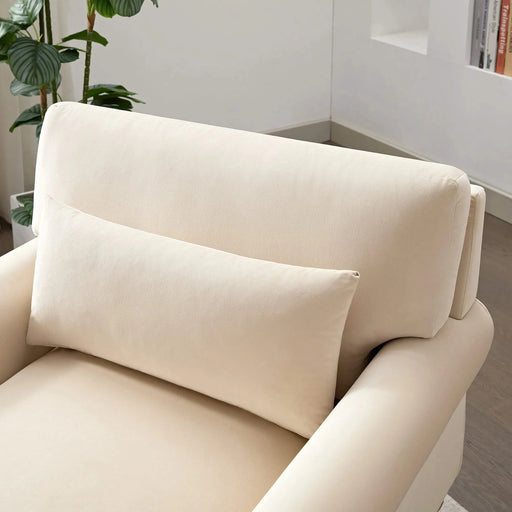 Mirod Elegant Circular Armrests, Ergonomic Lumbar Support, Vintage Roman Column Legs, Luxurious Large Size, Enhances Living Room Aesthetics, for Living room,Bedroom and study Default -DTYStore