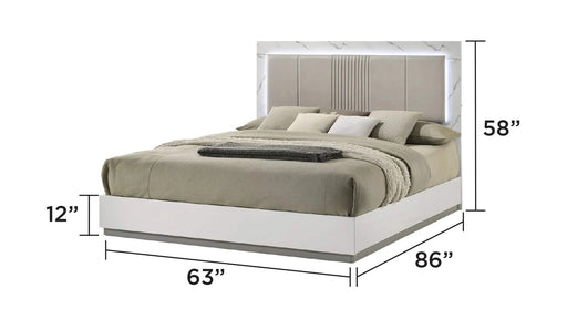 Mist Queen 5-Piece Set – Two-Tone High-Gloss Marble & Lacquer Finish with LED Lighting, Spacious Velvet-Lined Storage White Default -DTYStore