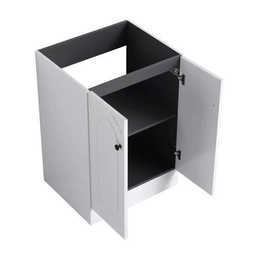 Modern 24' Freestanding Bathroom Vanity with Soft-Close Cabinet Doors in White Plywood, Excluding Sink Default -DTYStore