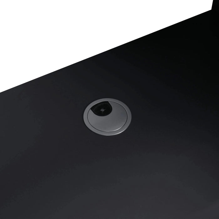 Modern 24' Freestanding Bathroom Vanity with Soft-Close Cabinet Doors in White Plywood, Excluding Sink Default -DTYStore