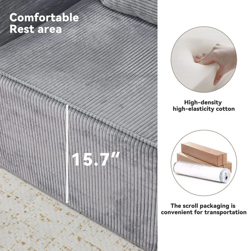 Modern 3-Seater Convertible Modular Sectional Sofa Set Popular Compression Sofa Default -DTYStore