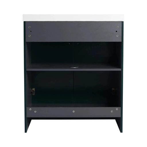 Modern 30' Freestanding Bathroom Vanity with Soft-Close Cabinet Doors, Dark Green Plywood Finish, Excluding Sink Default -DTYStore