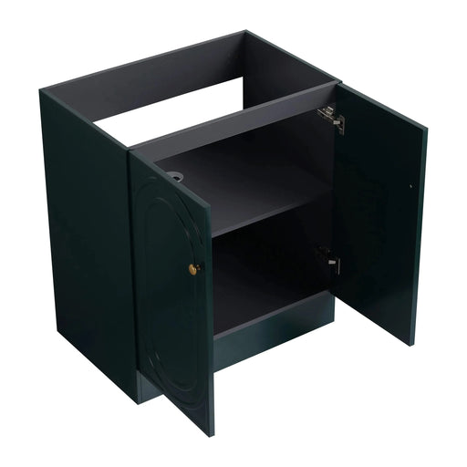 Modern 30' Freestanding Bathroom Vanity with Soft-Close Cabinet Doors, Dark Green Plywood Finish, Excluding Sink Default -DTYStore