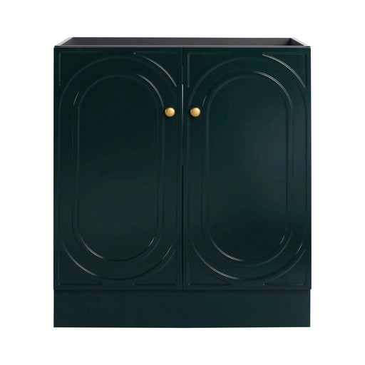 Modern 30' Freestanding Bathroom Vanity with Soft-Close Cabinet Doors, Dark Green Plywood Finish, Excluding Sink Default -DTYStore