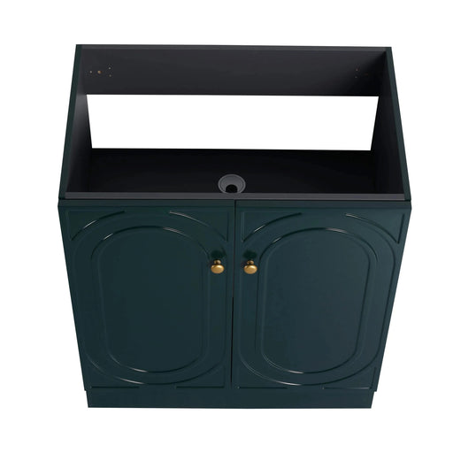 Modern 30' Freestanding Bathroom Vanity with Soft-Close Cabinet Doors, Dark Green Plywood Finish, Excluding Sink Default -DTYStore