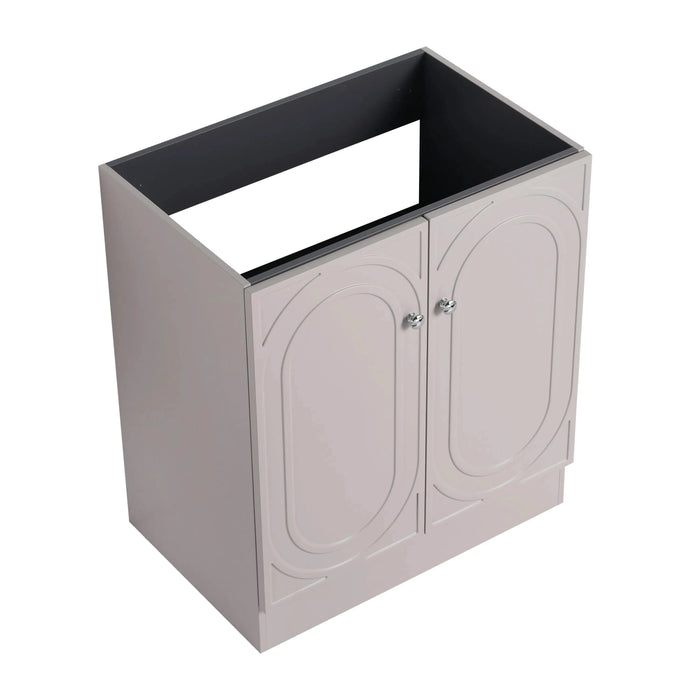 Modern 30' Freestanding Bathroom Vanity with Soft-Close Cabinet Doors in Khaki Plywood, Excluding Sink Default -DTYStore