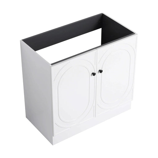 Modern 36' Freestanding Bathroom Vanity with Soft-Close Cabinet Doors in White Plywood, Excluding Sink Default -DTYStore