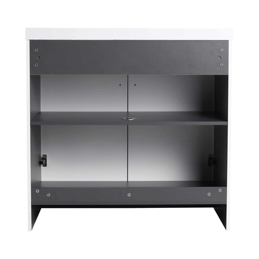 Modern 36' Freestanding Bathroom Vanity with Soft-Close Cabinet Doors in White Plywood, Excluding Sink Default -DTYStore