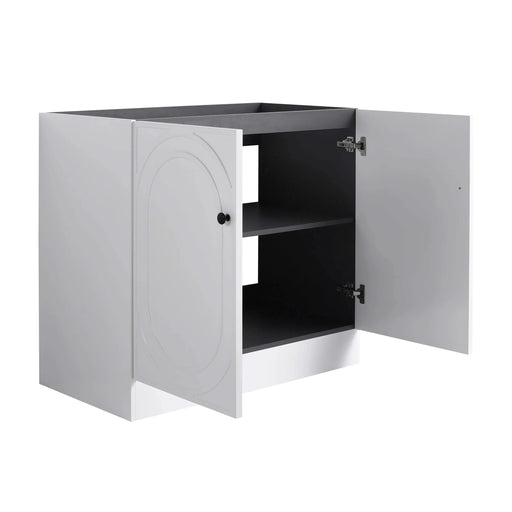 Modern 36' Freestanding Bathroom Vanity with Soft-Close Cabinet Doors in White Plywood, Excluding Sink Default -DTYStore