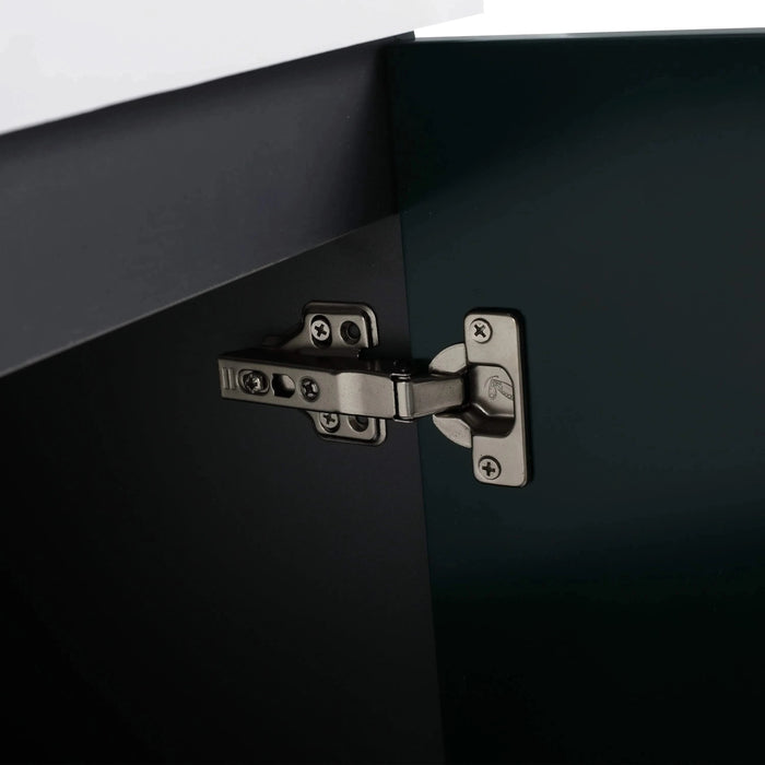 Modern 36 Inch Freestanding Bathroom Vanity with 2 Soft-Close Cabinet Doors in Dark Green Plywood -Excluding Sink Default -DTYStore