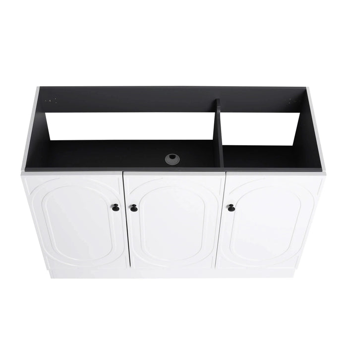 Modern 48 Inch Freestanding Bathroom Vanity with Soft-Close Cabinet Doors in White Plywood,Excluding Sink Default -DTYStore