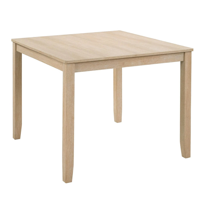 Modern 4 Person Dining Table Set with 4 Chairs, Dining Table Set for 4 People, 5-piece Wooden Dining Table Set for Living Room, Kitchen and Dining Room, Liaght Oak + Beige Default -DTYStore