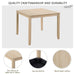 Modern 4 Person Dining Table Set with 4 Chairs, Dining Table Set for 4 People, 5-piece Wooden Dining Table Set for Living Room, Kitchen and Dining Room, Liaght Oak + Beige Default -DTYStore