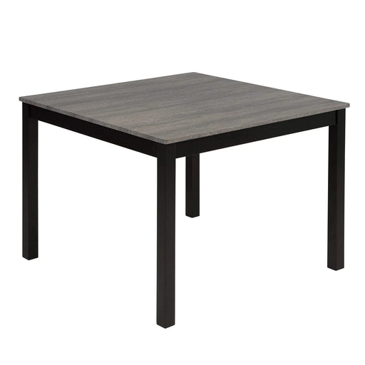 Modern 5-Piece Dining Table Set with 4 Chairs for Kitchen or Dining Room – Light Grey & Black Two-Tone Default -DTYStore