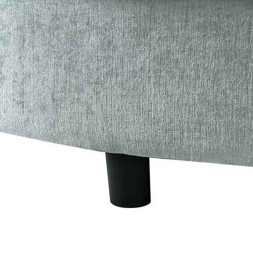 Modern 55' Chaise Lounge Sofa Bed with Tufted Seat & Detachable Pillows in Misty Green Chenille Default -DTYStore