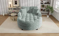 Modern 55' Chaise Lounge Sofa Bed with Tufted Seat & Detachable Pillows in Misty Green Chenille Default -DTYStore