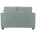 Modern 55' Chaise Lounge Sofa Bed with Tufted Seat & Detachable Pillows in Misty Green Chenille Default -DTYStore