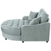 Modern 55' Chaise Lounge Sofa Bed with Tufted Seat & Detachable Pillows in Misty Green Chenille Default -DTYStore