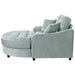 Modern 55' Chaise Lounge Sofa Bed with Tufted Seat & Detachable Pillows in Misty Green Chenille Default -DTYStore