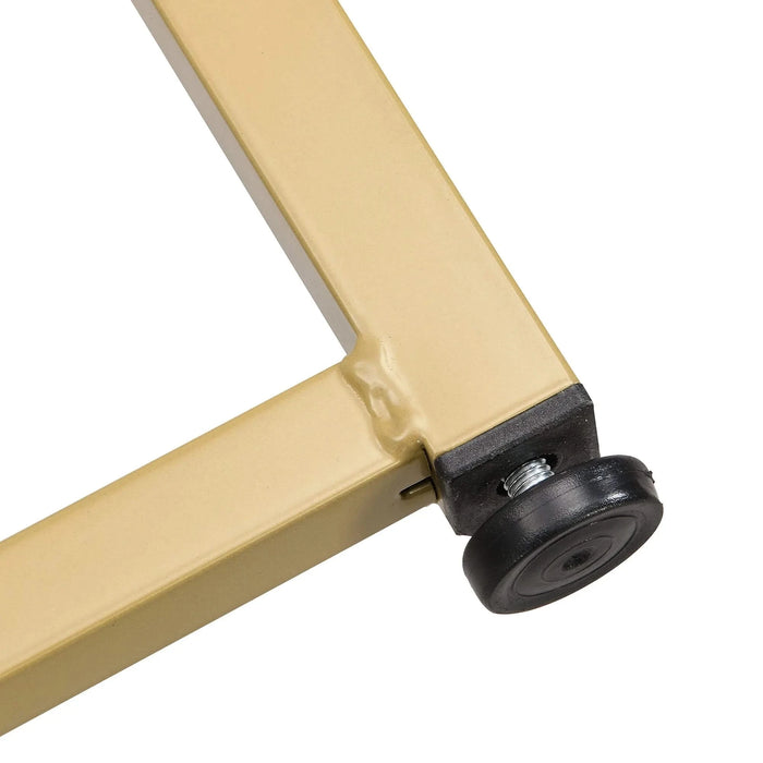 Modern 7-Piece Dining Table Set with Faux Marble Compact 55Inch Kitchen Table Set for 6, Golden+White Default -DTYStore