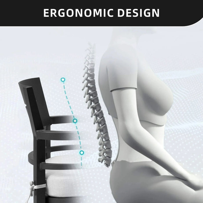 Modern 7-Piece Outdoor Patio Aluminum Dining Set, 35.5'x71' Rectangular Dining Table with Black Marble-Look Sintered Stone Top, Ember Black, 6 Swivel Rockers with Sunbrella Cushions Default -DTYStore