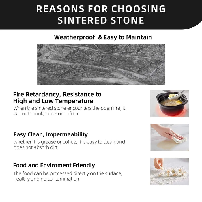 Modern 7PC Outdoor Patio Aluminum Dining Set, 35.5'x71' Rectangular Table with Black Marble-Look Sintered Stone Top, Ember Black, 4 Chairs & 2 Swivel Rockers, Sunbrella Cushions Default -DTYStore