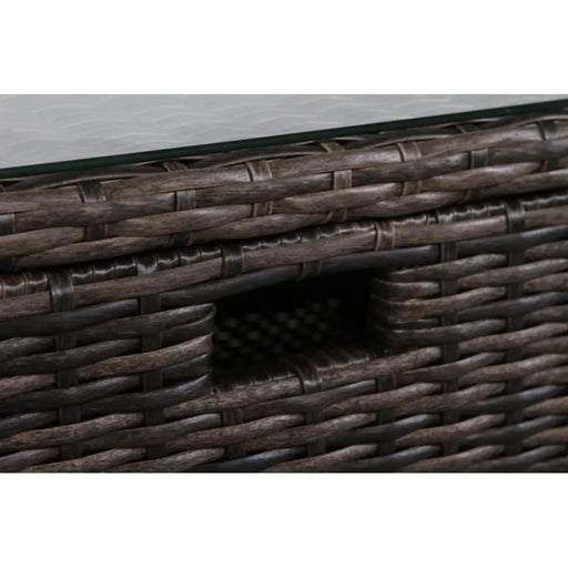 Modern 8-Piece Patio Rattan Sectional Set with Cushions in Brown and Gray, HDPE Wicker, Fully Assembled Default -DTYStore