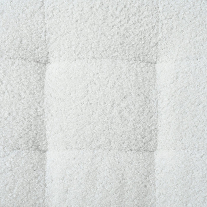 Modern Accent Chair,Teddy Fabric Living Room Chairs Comfy Reading Chair,Mid Century Accent Chair, Lounge Arm Chairs Armchair for Living Room Bedroom (White) Default -DTYStore