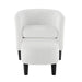 Modern Accent Chair,Upholstered Arm Chair Corduroy Single Sofa Chair with Ottoman Foot Rest Comfy Armchair for Living Room Bedroom and Office,White Default -DTYStore