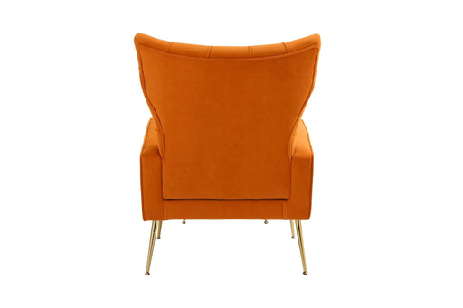 Modern Accent Chair with Ottoman, Comfy Armchair for Living Room, Bedroom, Apartment, Office (Orange) Default -DTYStore