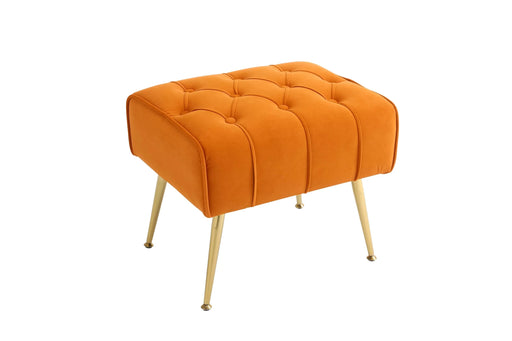 Modern Accent Chair with Ottoman, Comfy Armchair for Living Room, Bedroom, Apartment, Office (Orange) Default -DTYStore