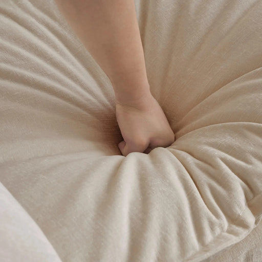 Modern Accent Chair with Ottoman, Living Room Club Chair Chenille Upholstered Armchair , Reading Chair for Bedroom, Beige Chenille Default -DTYStore