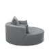 Modern Accent Swivel Barrel Chair with Removable Pillows, Grey Chenille, 56.3x56.3x35.5 in Default -DTYStore