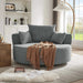 Modern Accent Swivel Barrel Chair with Removable Pillows, Grey Chenille, 56.3x56.3x35.5 in Default -DTYStore
