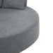Modern Accent Swivel Barrel Chair with Removable Pillows, Grey Chenille, 56.3x56.3x35.5 in Default -DTYStore