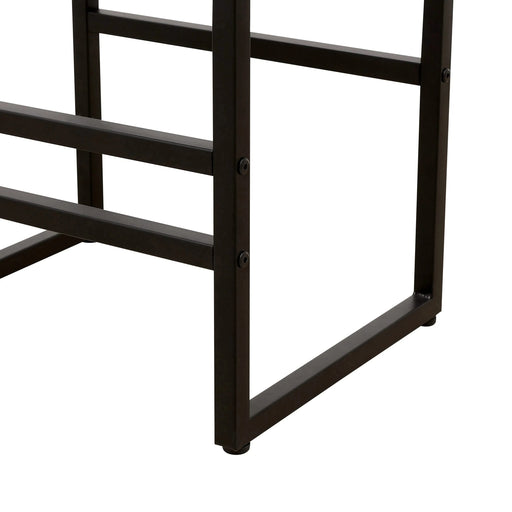 Modern Armless Metal Legs Kitchen Island Stools with Back Gray PU Upholstered Chairs 2-Piece Set Default -DTYStore