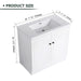 Modern Bathroom Vanity with White Resin Sink & Soft-Close Cabinet Doors, Durable Plywood, 36 Inch Default -DTYStore