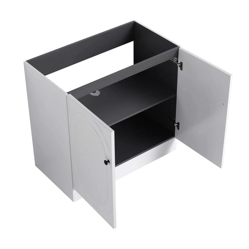 Modern Bathroom Vanity with White Resin Sink & Soft-Close Cabinet Doors, Durable Plywood, 36 Inch Default -DTYStore