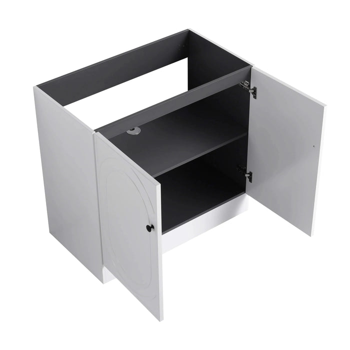 Modern Bathroom Vanity with White Resin Sink & Soft-Close Cabinet Doors, Durable Plywood, 36 Inch Default -DTYStore