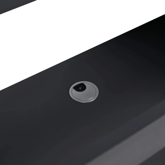 Modern Bathroom Vanity with White Resin Sink & Soft-Close Cabinet Doors, Durable Plywood, 36 Inch Default -DTYStore