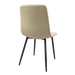 Modern Beige Upholstered Dining Chairs Set of 4 with Black Metal Legs and Linen Cushion Seat Default -DTYStore