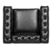 Modern Black 1 Seater Sofa for Living Room with PU Leather and Solid Wood Frame Default -DTYStore
