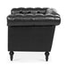 Modern Black 1 Seater Sofa for Living Room with PU Leather and Solid Wood Frame Default -DTYStore