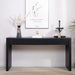 Modern Black Console Table with 4 Drawers – 59.2 Entryway Table with Storage Default -DTYStore