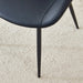 Modern Black Faux Leather Dining Chair Set with Curved Cushion and Metal Legs for Comfort.Set of 4. Default -DTYStore