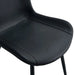 Modern Black Faux Leather Dining Chair Set with Curved Cushion and Metal Legs for Comfort.Set of 4. Default -DTYStore