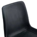 Modern Black Faux Leather Dining Chair Set with Curved Cushion and Metal Legs for Comfort.Set of 4. Default -DTYStore