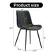 Modern Black Faux Leather Dining Chair Set with Curved Cushion and Metal Legs for Comfort.Set of 4. Default -DTYStore