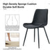 Modern Black Faux Leather Dining Chair Set with Curved Cushion and Metal Legs for Comfort.Set of 4. Default -DTYStore