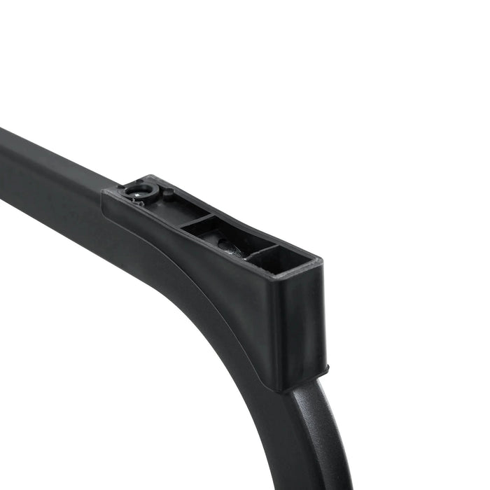 Modern Black PU Barstool Chair Set of 2 with Comfortable Footrest and Easy-to-Clean Faux Leather Default -DTYStore